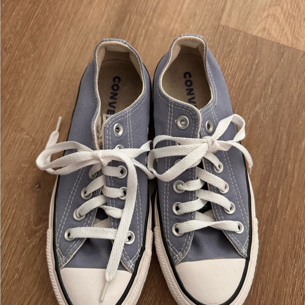 Converse White and Blue Sneakers Classic Canvas Design